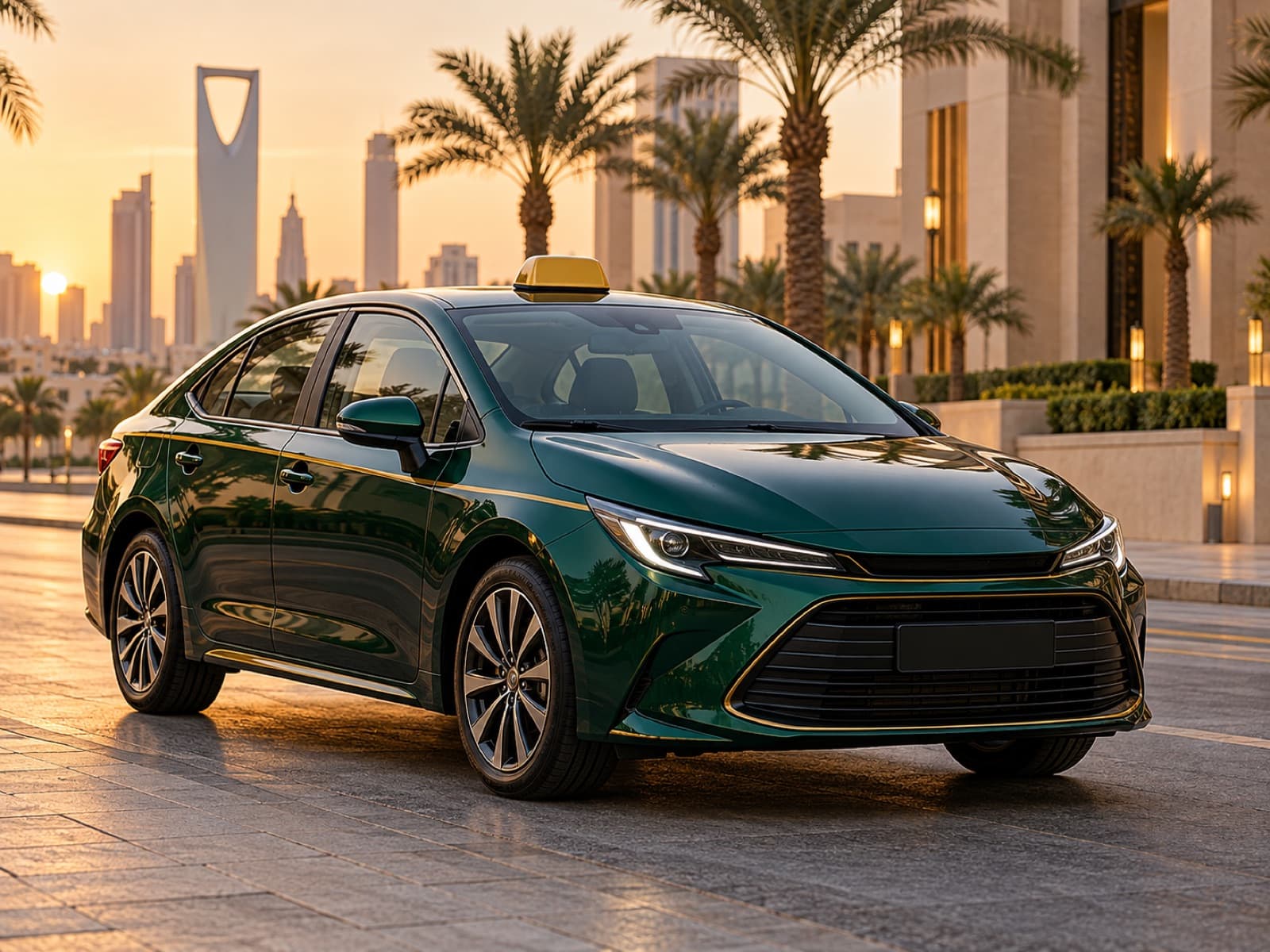 Economy Sedan taxi in Saudi Arabia: Hyundai Sonata or similar