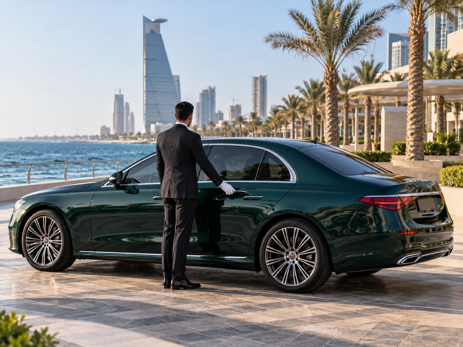 Hourly Chauffeur taxi in Saudi Arabia: Any class with driver by the hour or day or similar